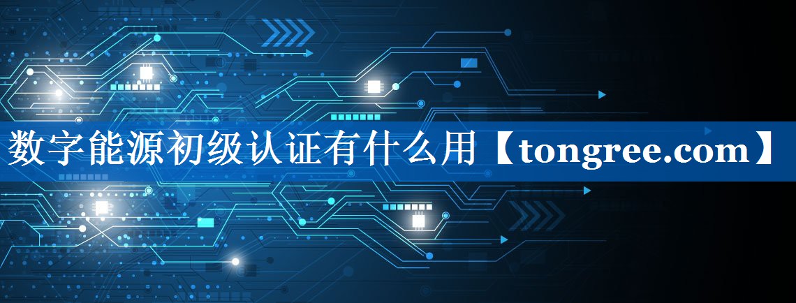 数字能源初级认证有什么用